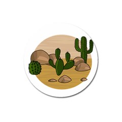 Desert 2 Magnet 3  (round) by Valentinaart