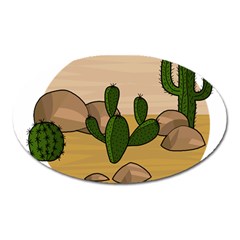 Desert 2 Oval Magnet by Valentinaart