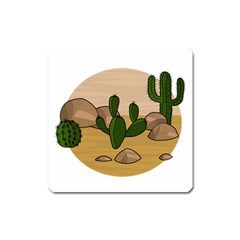 Desert 2 Square Magnet by Valentinaart