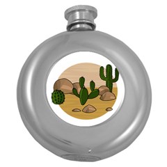 Desert 2 Round Hip Flask (5 Oz)