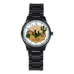 Desert 2 Stainless Steel Round Watch by Valentinaart