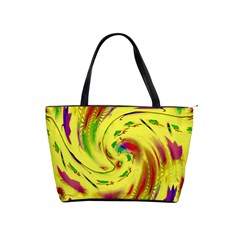 Leaf And Rainbows In The Wind Shoulder Handbags by pepitasart