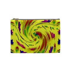 Leaf And Rainbows In The Wind Cosmetic Bag (medium)  by pepitasart