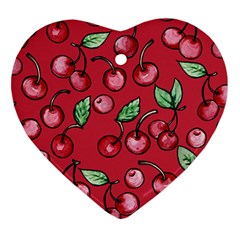 Cherry Cherries For Spring Heart Ornament (2 Sides)