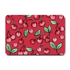 Cherry Cherries For Spring Small Doormat  by BubbSnugg