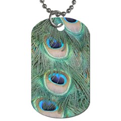 Peacock Feathers Macro Dog Tag (two Sides) by GiftsbyNature