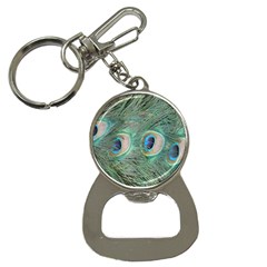 Peacock Feathers Macro Bottle Opener Key Chains by GiftsbyNature