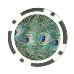 Peacock Feathers Macro Poker Chip Card Guards