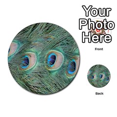 Peacock Feathers Macro Multi-purpose Cards (round) 