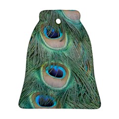 Peacock Feathers Macro Bell Ornament by GiftsbyNature