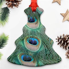 Peacock Feathers Macro Christmas Tree Ornament (two Sides) by GiftsbyNature