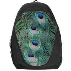 Peacock Feathers Macro Backpack Bag