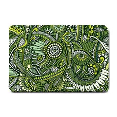 Green Boho Flower Pattern Zz0105 Small Doormat by Zandiepants