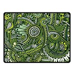 Green Boho Flower Pattern Zz0105 Fleece Blanket (Small) 50 x40  Blanket Front