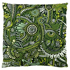 Green Boho Flower Pattern Zz0105 Large Cushion Case (One Side)