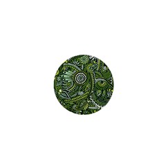 Green Boho Flower Pattern Zz0105 1  Mini Magnet