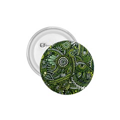 Green Boho Flower Pattern Zz0105 1.75  Button