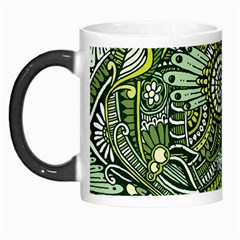 Green Boho Flower Pattern Zz0105 Morph Mug by Zandiepants