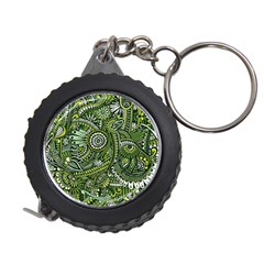 Green Boho Flower Pattern Zz0105 Measuring Tape by Zandiepants