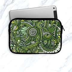 Green Boho Flower Pattern Zz0105 Apple Ipad Mini Zipper Case by Zandiepants