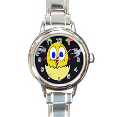 Chicken Round Italian Charm Watch