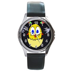 Chicken Round Metal Watch