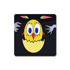 Chicken Square Magnet by Valentinaart