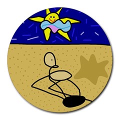 Sunbathing Round Mousepads by Valentinaart