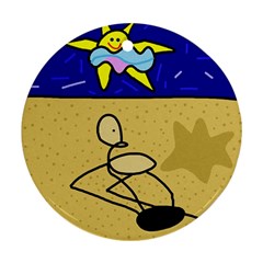 Sunbathing Ornament (round)  by Valentinaart