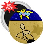 Sunbathing 3  Magnets (100 pack) Front