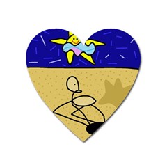 Sunbathing Heart Magnet by Valentinaart