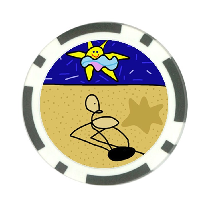 Sunbathing Poker Chip Card Guards