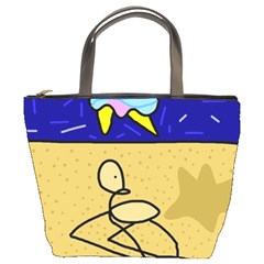 Sunbathing Bucket Bags by Valentinaart