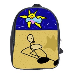 Sunbathing School Bags(large)  by Valentinaart