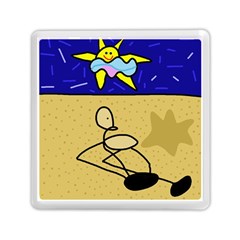 Sunbathing Memory Card Reader (square)  by Valentinaart