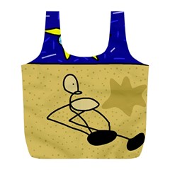 Sunbathing Full Print Recycle Bags (l)  by Valentinaart