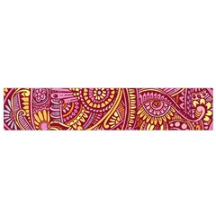 Pink Yellow Hippie Flower Pattern Zz0106 Flano Scarf (small)