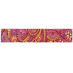 Pink Yellow Hippie Flower Pattern Zz0106 Flano Scarf (large) by Zandiepants