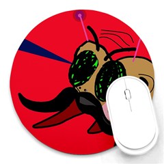 Mr Fly Round Mousepads by Valentinaart