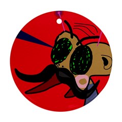 Mr Fly Ornament (round)  by Valentinaart