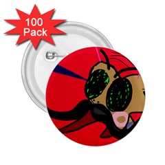 Mr Fly 2 25  Buttons (100 Pack) 