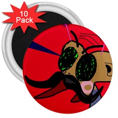 Mr Fly 3  Magnets (10 Pack) 