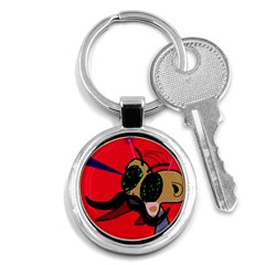 Mr Fly Key Chains (round)  by Valentinaart