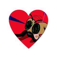 Mr Fly Heart Magnet by Valentinaart