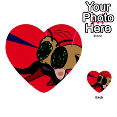 Mr Fly Multi-purpose Cards (heart)  by Valentinaart