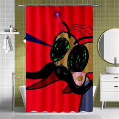 Mr Fly Shower Curtain 48  X 72  (small)  by Valentinaart