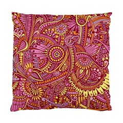 Pink Yellow Hippie Flower Pattern Zz0106 Standard Cushion Case (two Sides) by Zandiepants