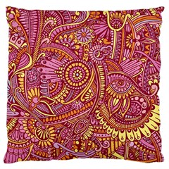 Pink Yellow Hippie Flower Pattern Zz0106 Standard Flano Cushion Case (one Side) by Zandiepants