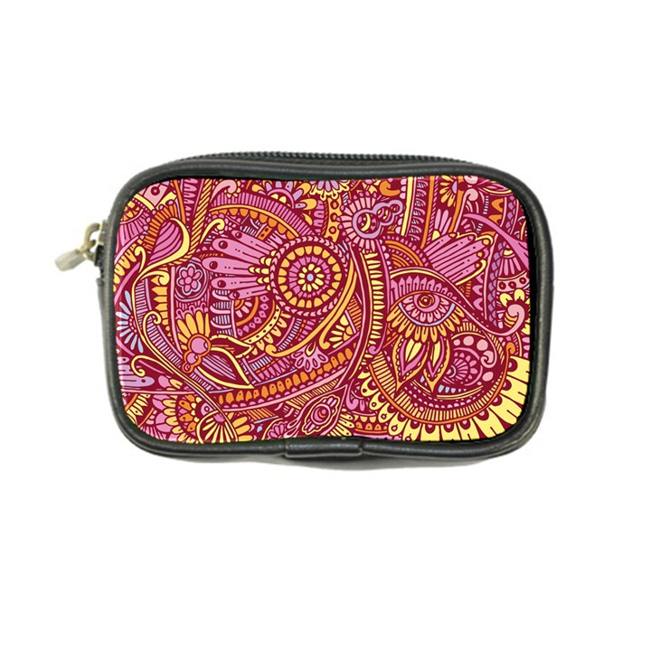 Pink Yellow Hippie Flower Pattern Zz0106 Coin Purse