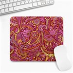 Pink Yellow Hippie Flower Pattern Zz0106 Large Mousepad Front